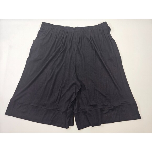 NEW Avenue 18/20 Plus Jersey Knit Shorts Elastic Waist Black Soft Casual baggy - Picture 3 of 7